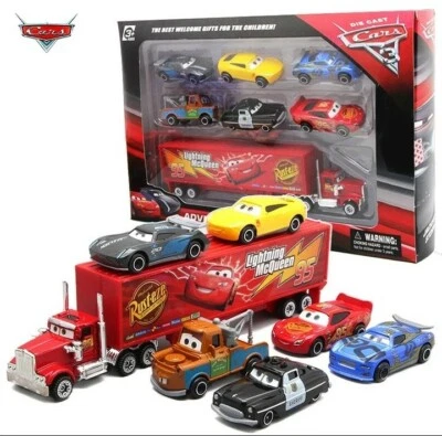 Giocattolo Cars 3 Disney Pixar Pacco 7 Veicoli Nuovo Flash Mc Queen - JACKSON - Immagine 1 di 4