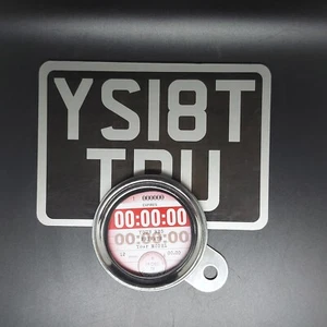 Custom Tax Disc With Classic Steel Holder With 7 x 5 Black & Silver Show Plate - Picture 1 of 6
