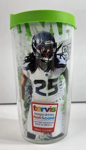 16oz NFL Tervis Hot/Cold Tumbler - Seattle Seahawks - Richard Sherman Cover