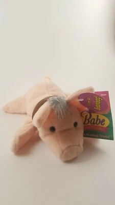 De colección 1998 Babe Pig In The City Peluche Beanbag Juguete Gorro y Amigos nuevo con etiquetas Foto 1 de 4