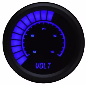 2 1/16" Universal Analog Voltmeter Gauge Blue LEDs Black Bezel Lifetime Warranty - Bild 1 von 6