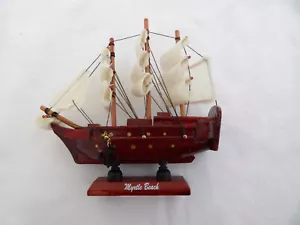 Sailor Ship Miniature Wood Collectible House Decor 6" Ship #3 - Picture 1 of 3