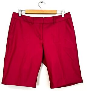 NIKE Golf Womens Size 10 Pink Dri-Fit Tour Performance Bermuda Length 11" Shorts