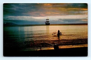 Postal de FL The Bounty Vinoy Yacht Basin San Petersburgo Florida Noche de Tahití - Imagen 1 de 2