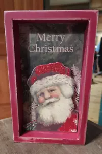 Primitives By Kathy 3D Wood Shadow Box Victorian St. Nick Santa Vintage 5x8 - Picture 1 of 4