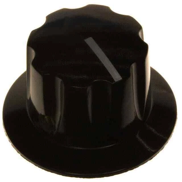 1 x KNOB FLUTED W/SKIRT 0.250  ALUM - Image 1 of 1