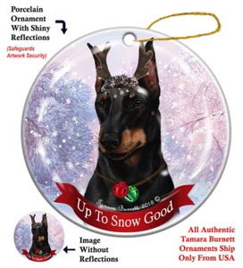 Up to Snow Good Ornament - Manchester Terrier - Picture 1 of 1