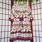 Axes Femme Cream Maroon Floral Knit Lace Ribbon Dress Kawaii Japan