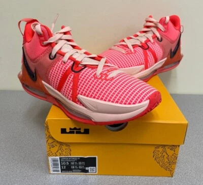 NIKE LEBRON WITNESS 7 Bright Crimson / Cave Purple DM1123-600 Men's Size 10.5 - Image 1 of 4