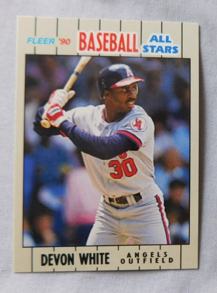 1990 Fleer Baseball All Stars #42 Devon White California Angels  mint - Image 1 of 1