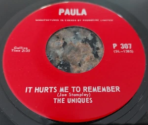 THE UNIQUES 45 " It Hurts Me To Remember " PAULA Canada 1968' - Bild 1 von 2