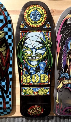 Raro monopatín Santa Cruz Bod Boyle vitral (Sims, Alva, Powell Peralta) Foto 1 de 4