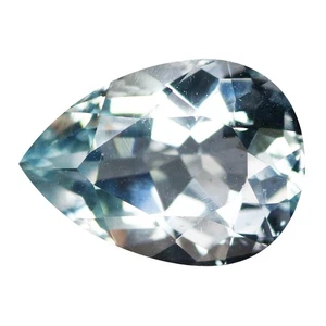 2.35 Ct Supreme Perfect Pear 10.1 x 7.4 MM Aqua Blue Brazil Natural Apatite - Picture 1 of 5
