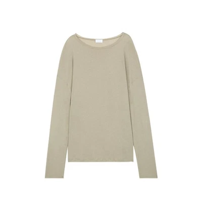 THE ROW Women's Vertical Smooth Outside Round Neck Long Sleeves Top - Image 1 of 4