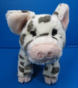 Douglas Pauline Spotted Pig Plush 10" Small White Gray Spots w/Tag 1890 - Picture 1 of 9