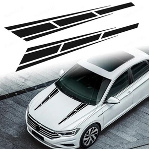 2x Car Stickers Racing Stickers Stripes Vinyl Graphics Decal Accessories Black - Bild 1 von 11