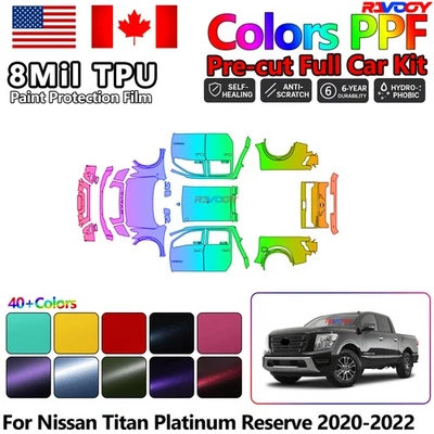 Película de proteção de pintura PPF pré-cortada para Nissan Titan Platinum Reserve 2020-2022 - Imagem 1 de 4