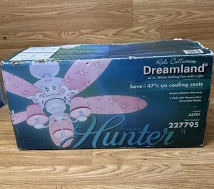 NEW Hunter Kid’s Collection Dreamland 44" Ceiling Fan Pink/Floral - Picture 1 of 8