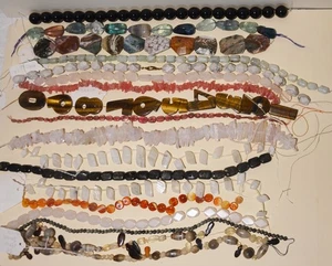Vintage Gemstone lengths ex Covent Garden  Bead Dealer/ex Crafts shop pre 1982 - Picture 1 of 11