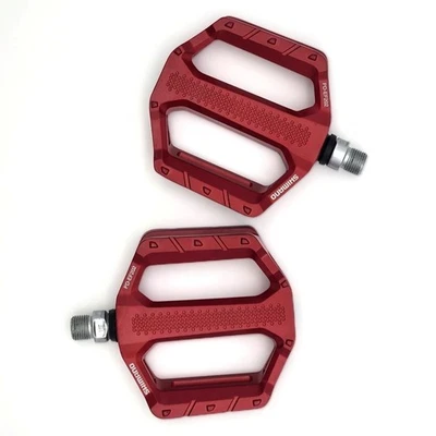 Pedales planos/plataforma para bicicleta Shimano EF202 rojos PD-EF202R SIN PAQUETE Foto 1 de 3