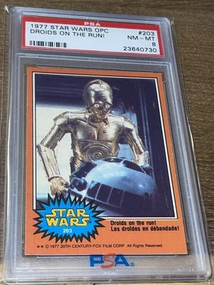 ARTOO DETOO SEE-THREEPIO 1977 O-PEE-CHEE OPC STAR WARS #203 DROIDS RARE CARD!!! - Image 1 of 2