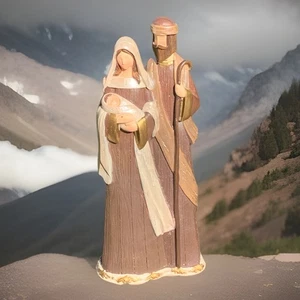 Holy Family Figurine 12” Tall Statue Mary Joseph Baby Jesus Christmas Resin - Picture 1 of 14