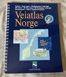 Vtg NORWAY ROAD ATLAS (VEIATLAS NORGE ) 2002 2003 in Norwegian Clean Pages PB - Imagen 1 de 16