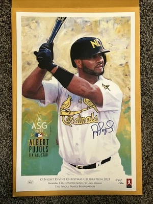 Albert Pujols Signed O’Night Divine 2023 12x18 Poster JSA COA - Image 1 of 4