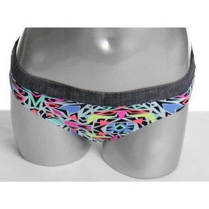Coco Rave Womens L Swim Bottom Triangle Blue Geometric Bikini Multi-Color - Picture 1 of 4