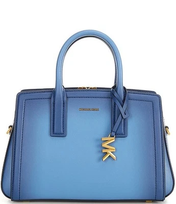 Michael Kors Laila Leather Small Satchel Bag (French Blue) - Image 1 of 4