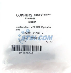 Corning Unicam MTP MM 50/125 Fiber Optic Connector 93-051-69 ~STSI - Picture 1 of 2