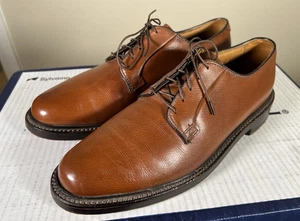 Florsheim Imperial 93603 einfache Zehenpartie blau Leder V-Stollen Schuhe Größe 8,5 D - Bild 1 von 14