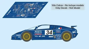 Decals Bugatti EB110 Le Mans 1994 34 1:32 1:43 1:24 1:18 slot calcas - Picture 1 of 1