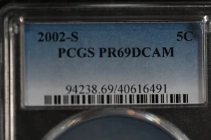 2002 S 5C Jefferson Nickel PCGS PR69DCAM - Bild 1 von 4