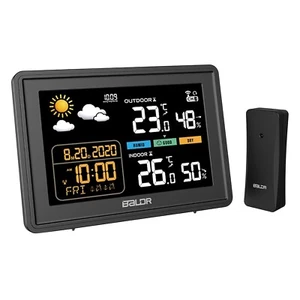 BALDR Wetterstation funk mit Außensensor Multifunktionale Funkwetterstation DCF - Bild 1 von 7
