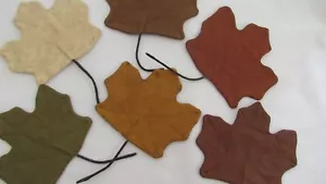 Panno stile primitivo FOGLIA AUTUNNALE / foglie Ringraziamento autunno set 6 pezzi NUOVO RD-618 - Foto 1 di 4