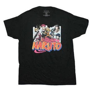 Naruto Shippuden New Adult T-Shirt -Cast Standing on Pink Dragon Among Clouds - Picture 1 of 1