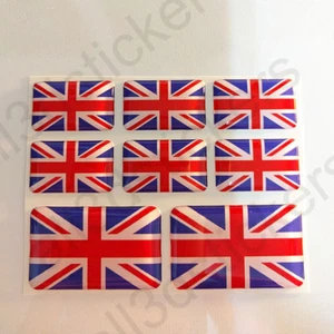 Sticker United Kingdom UK Union Jack Resin Domed Stickers Flag 3D Vinyl Adhesive - Picture 1 of 3