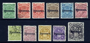 RHODESIEN 1909-12 BSAC Wappen überdruckt RHODESIEN zu £1 SG 100 bis SG 113 POSTFRISCH&VFU - Bild 1 von 2
