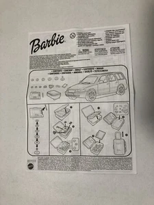 Barbie Mattel 2003 Happy Family Volvo Station Wagon Car B0232 Instruction Manual - Picture 1 of 4