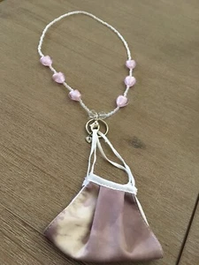 Necklace For Face Mask, glasses, sunglasses, Wk Badge, Fest. Lanyard-Pink Hearts - Picture 1 of 8