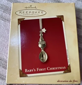 Baby's First Christmas 2003 Silver-Plated Metal Hallmark Keepsake Ornament Spoon - Picture 1 of 6