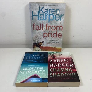 3 Lot Karen Harper- Chasing Shadows, Below The Surface, Fall from Pride - Picture 1 of 10