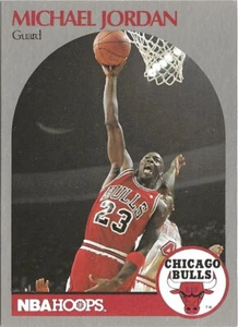 1990-91 Hoops Michael Jordan #65 Chicago Bulls HOF Slam Dunk (D) - Picture 1 of 1