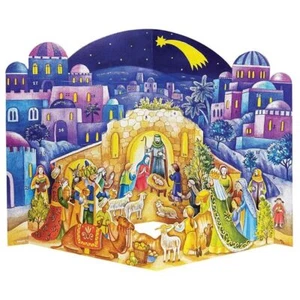 Krippenblau Richard Sellmer Adventskalender 370x265mm freistehend - Bild 1 von 1