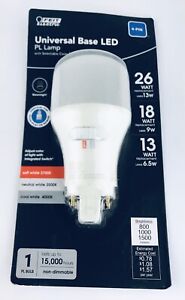 Feit Electric 13W/18W/26W PL Vertical 4-Pin Universal Color Select Light Bulb 