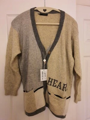 Dsquared women cardigan knitware jumper 100% wool heart squared2 Medium M - Image 1 of 4