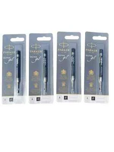 4 x Parker Quink Gel Jotter Ballpoint Refill - BLACK - Fine Tip 0.55mm. - Picture 1 of 2