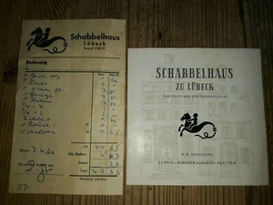 Schabbelhaus Lübeck - Faltprospekt und Rechnung von 1966 - Bild 1 von 2