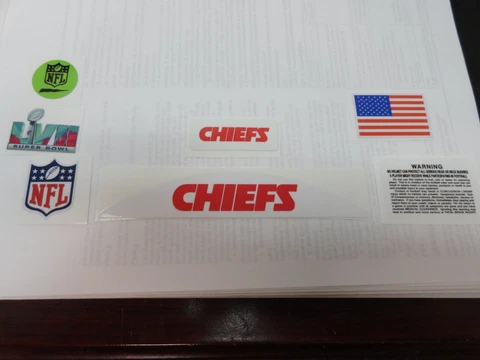 Kansas City Chiefs Super Bowl LVII (57) Decals for Full Size Football Helmet Cover
